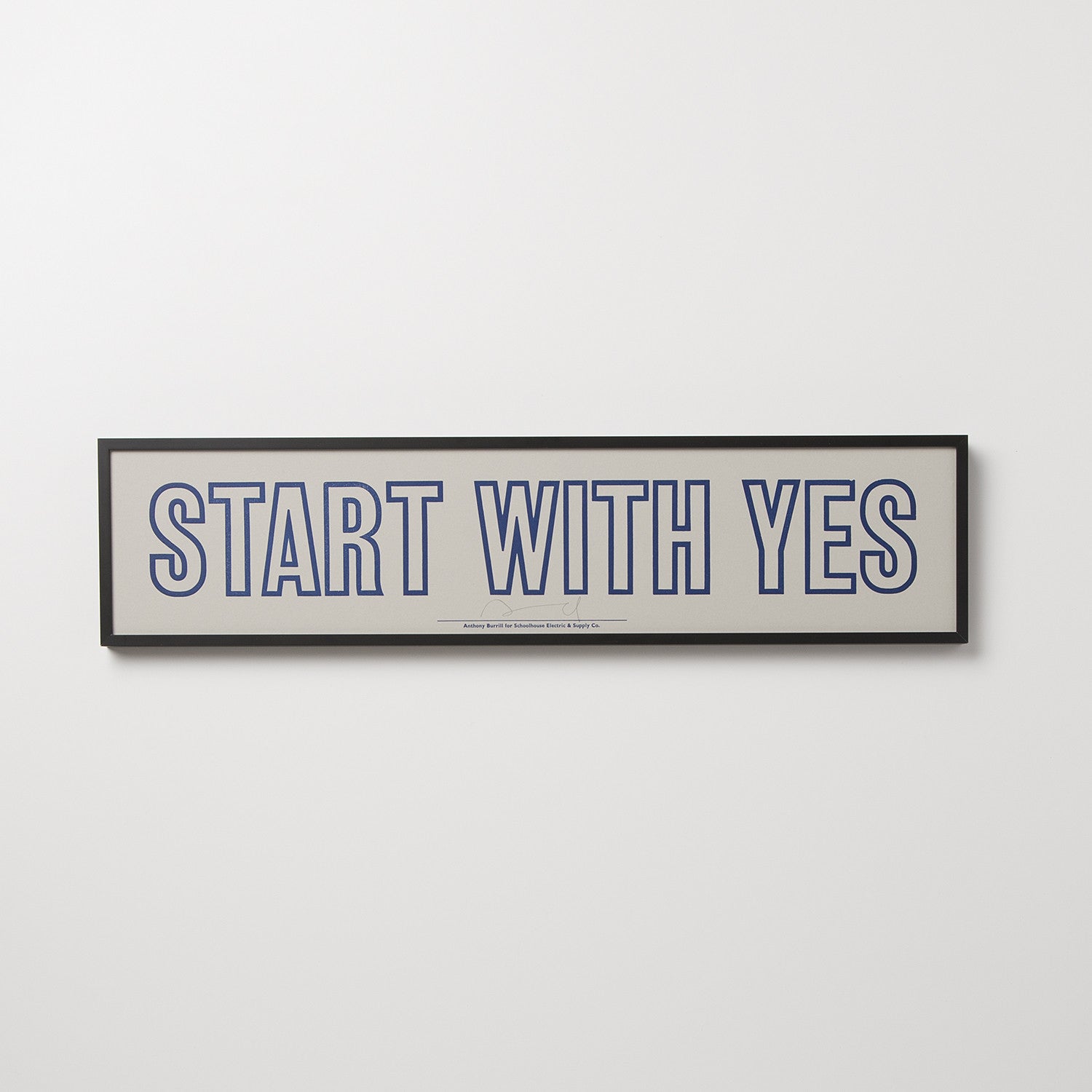 Start With Yes Print - Navy