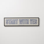 Start With Yes Print - Navy