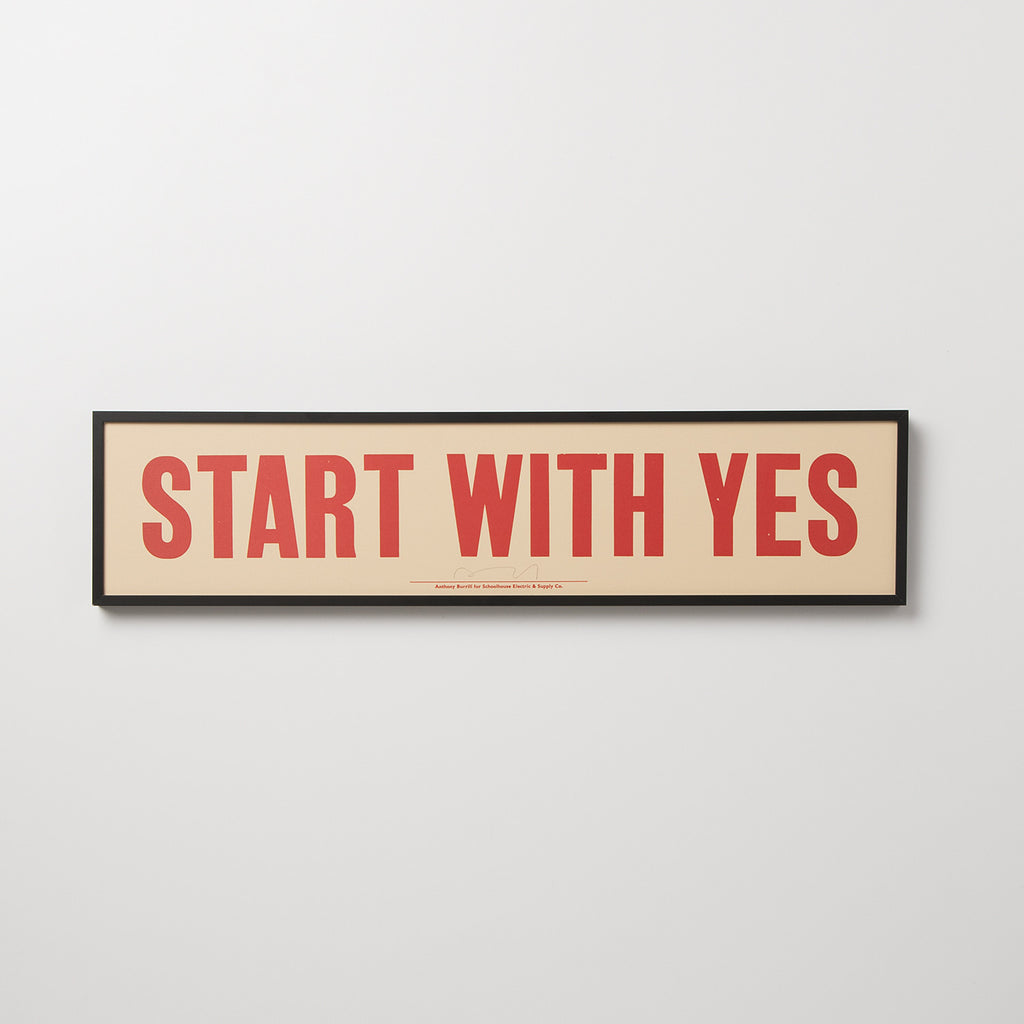 Start With Yes Print - Orange