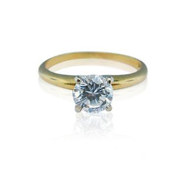 14k Gold Round 0.71ct Diamond Engagement Ring