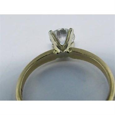 14k Gold Round 0.71ct Diamond Engagement Ring