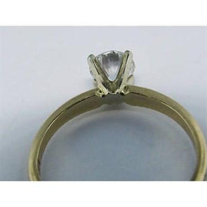 14k Gold Round 0.71ct Diamond Engagement Ring