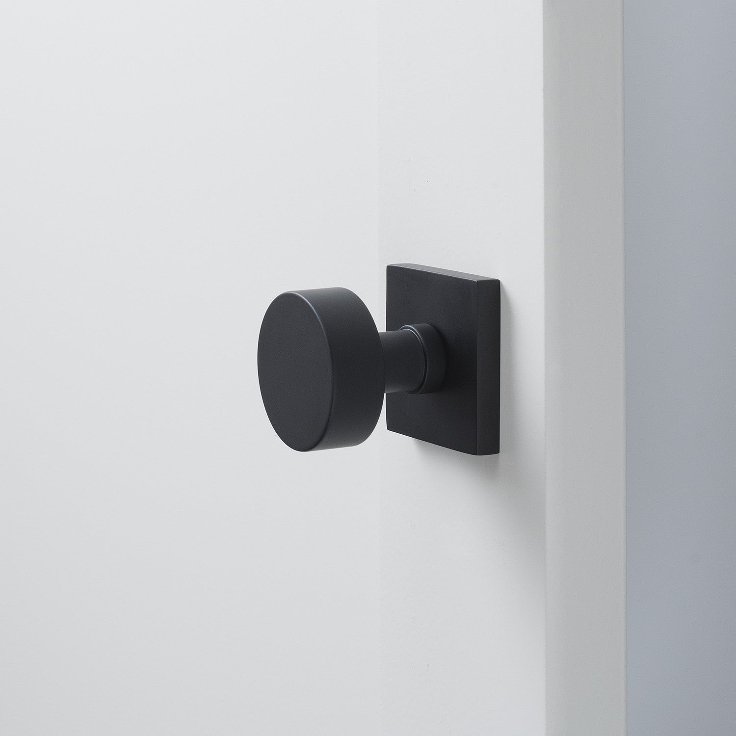 Berlin Door Set with Cylinder Knob - Flat Black