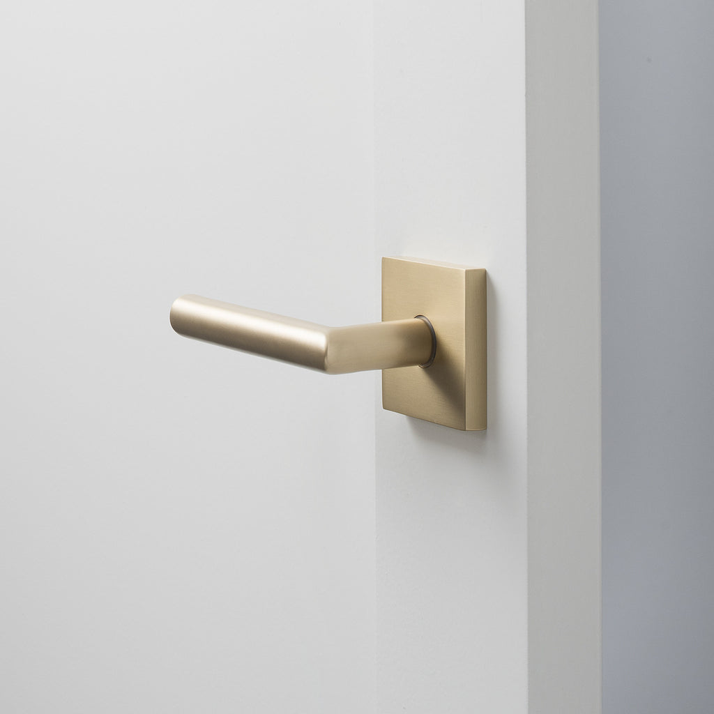 Berlin Door Set with Otto Lever - Satin Brass