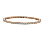 10 Carat Diamond Rose Gold Bangle Bracelet