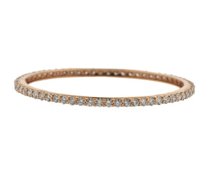 10 Carat Diamond Rose Gold Bangle Bracelet