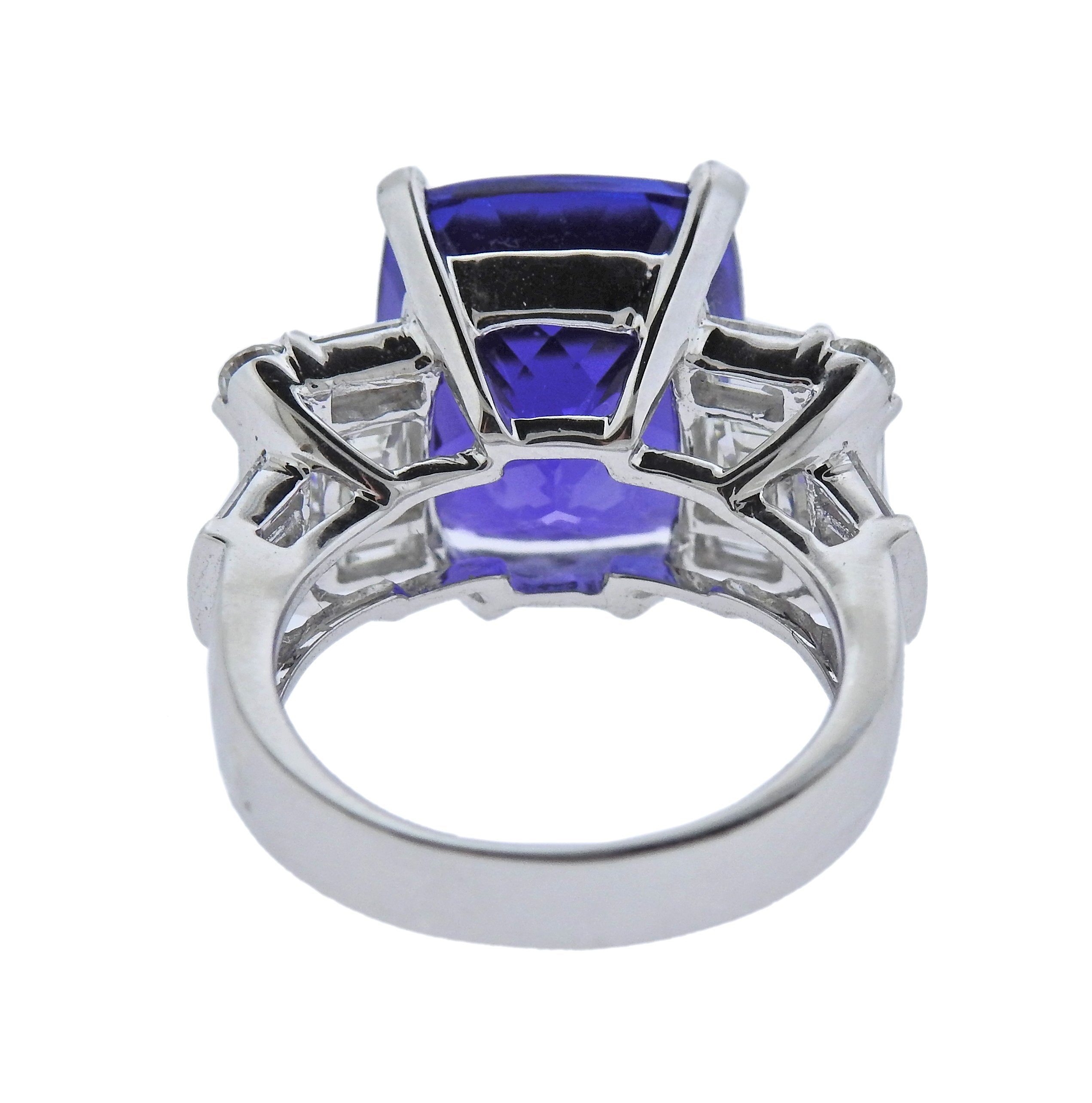 12.55ct Tanzanite Diamond Gold Ring