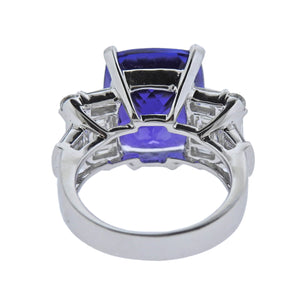 12.55ct Tanzanite Diamond Gold Ring