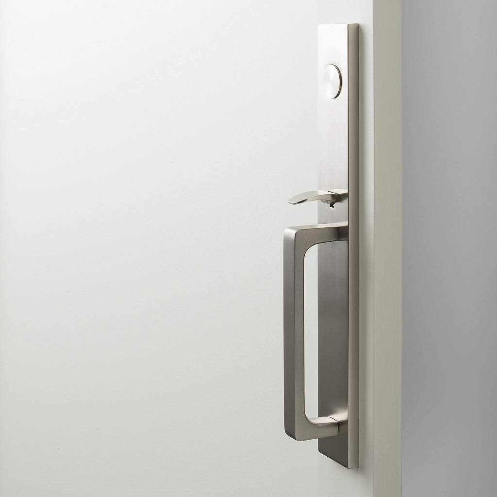 Lausanne Entrance Handleset with Cylinder Knob - Satin Nickel