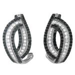 14K Gold Diamond Half Hoop Earrings