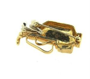 14k Gold Garnet Golf Bag Brooch Pin