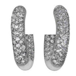 14K White Gold 2.04ctw Diamond Inside Out Hoop Earrings