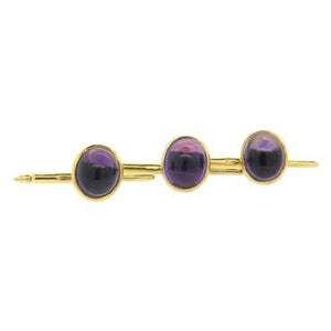 14k Gold Amethyst Cabochon Shirt Stud Set