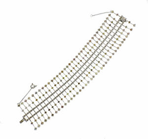 12 Carat Fancy Diamonds Modern Wide Gold Bracelet